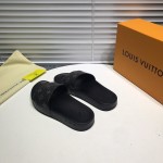 LV Monogram Rubber Waterfront Mule Sandals