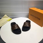 LV Monogram Canvas Rubber Waterfront Mule Sandals