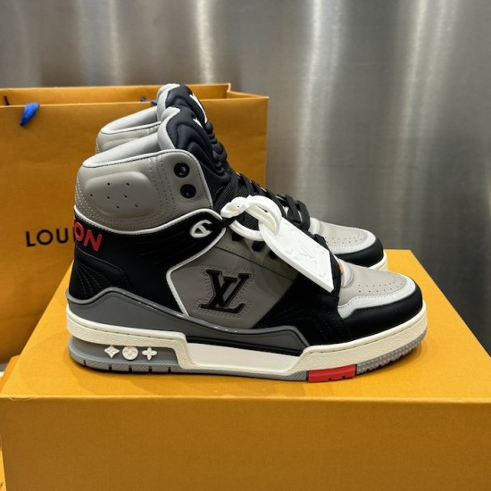 Replica LV High Top Trainer Sneaker Grey