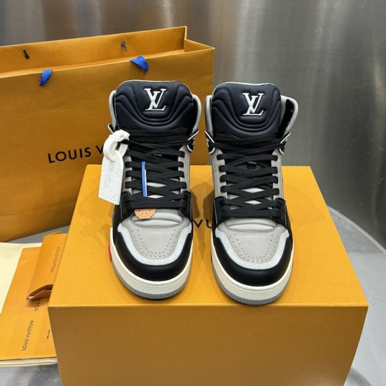 Replica LV High Top Trainer Sneaker Grey