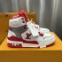 Replica LV High Top Trainer Sneaker Red