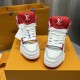 Replica LV High Top Trainer Sneaker Red