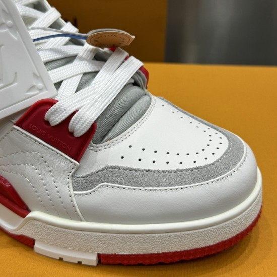 Replica LV High Top Trainer Sneaker Red