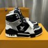 Replica LV High Top Trainer Sneaker Black / White / Grey