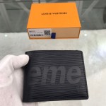 LV x supreme slender wallet black M60332