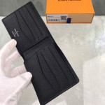 LV x supreme slender wallet black M60332