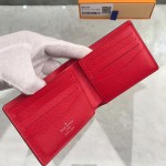 LV x supreme slender wallet red M60339