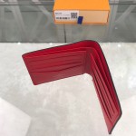 LV x supreme slender wallet red M60339