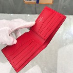 LV x supreme slender wallet red M60339