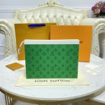 LV Green vintage Monogram canvas Pochette Voyage MM M61692