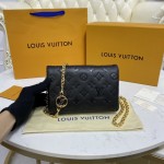 LV Monogram Embossed Pochette Coussin Black M80742