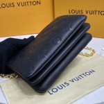 LV Monogram Embossed Pochette Coussin Black M80742