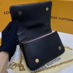 LV Monogram Embossed Pochette Coussin Black M80742