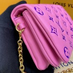 LV Monogram Embossed Pochette Coussin Pink M80745