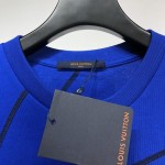 LV x NBA lvxnba Embroidery Detail T shirt Blue