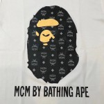 MCM x BAPE BY BATHING Tee White & Black