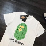 MCM x BAPE BY BATHING Tee White & Green