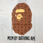 MCM x BAPE BY BATHING Tee White & Tan