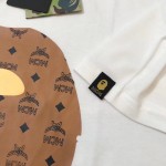 MCM x BAPE BY BATHING Tee White & Tan