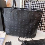 McM Medium Reversible Liz Shopper Bag Black