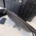 McM Medium Reversible Liz Shopper Bag Black