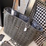 McM Medium Reversible Liz Shopper Bag Grey