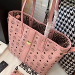 McM Medium Reversible Liz Shopper Bag Pink