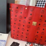 McM Medium Reversible Liz Shopper Bag Red