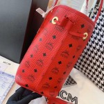 McM Medium Reversible Liz Shopper Bag Red