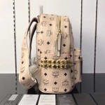 McM Stark Side Studs Backpack Large Beige