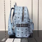 McM Stark Side Studs Backpack Large Light Blue