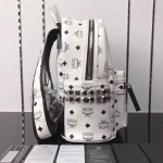 McM Stark Side Studs Backpack Large White