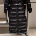 Mon Hudson Nylon laqué long coat Black