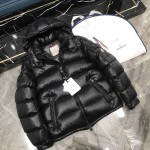 Mon Maya Down quilted nylon laque jacket black