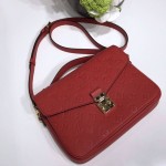 LV Monogram Empreinte Pochette Metis Red M44155