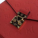 LV Monogram Empreinte Pochette Metis Red M44155