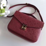 LV Monogram Empreinte Pochette Metis Burgundy M44793