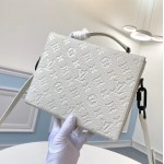 LV Taurillon Leather Mini Soft Trunk Bag White M61117