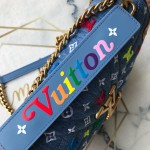 LV Monogram Denim New Wave Chain Bag MM M53692