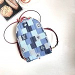 LV palm springs backpack mini monogram denim M45043