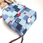 LV palm springs backpack mini monogram denim M45043