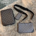 LV Monogram Eclipse Pochette Trio M69443