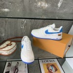 Louis Vuitton x Nike Air Force 1s in White / Blue