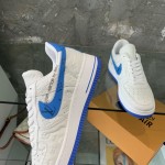 Louis Vuitton x Nike Air Force 1s in White / Blue