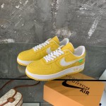 Louis Vuitton x Nike Air Force 1s in Yellow