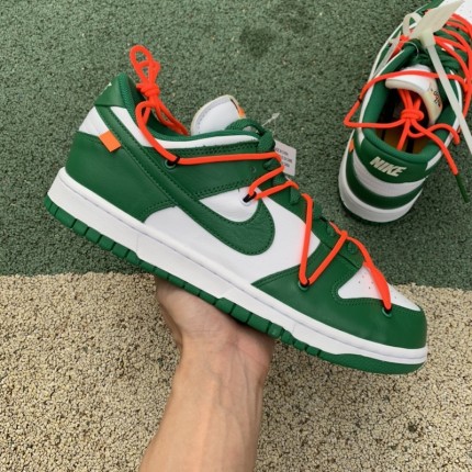 Of-White x Nike Dunk Low Pine Green