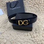 Dolce & Gabbana DG Logo Belt Black 