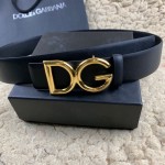 Dolce & Gabbana DG Logo Belt Black 