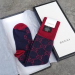 Gucci GG Pattern Cotton Blend Socks Navy