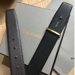 Tom Ford Reversible T Buckle Leather Belt Black